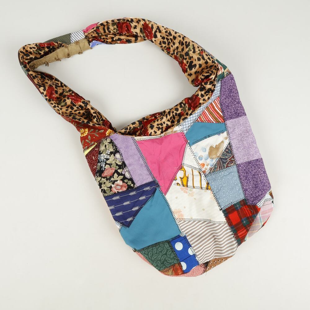 Homemade by Mom Hobo Shoulder Crossbody Boho Patchwork Bag Grandma Cottagecore